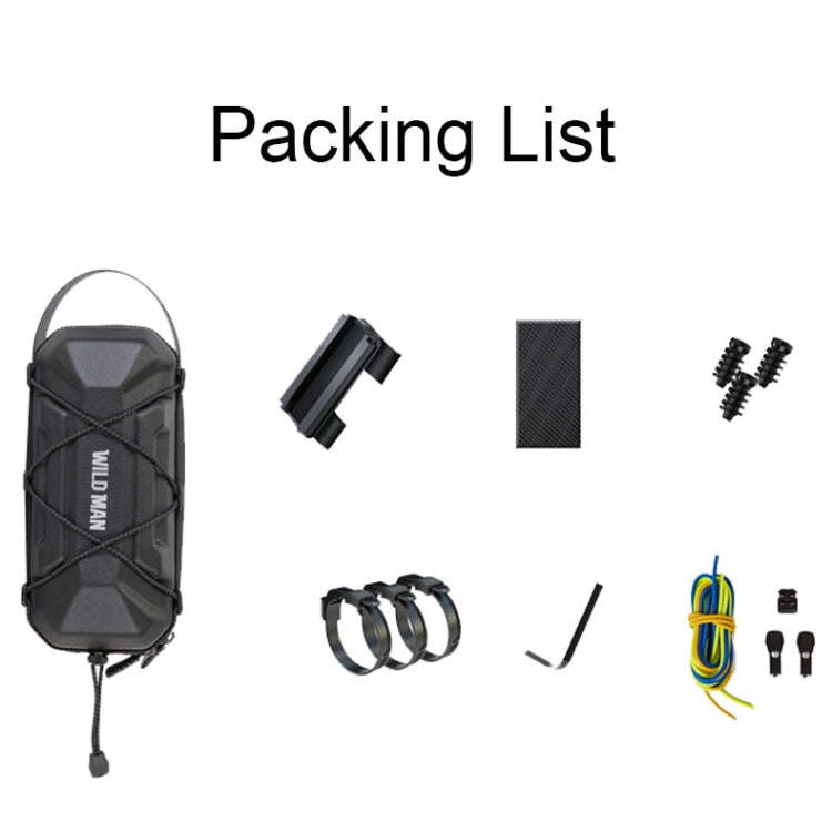 WILD MAN GD6X 2L Electric Scooter EVA Hard Shell Hanging Bag Folding Bike Bag(Black)