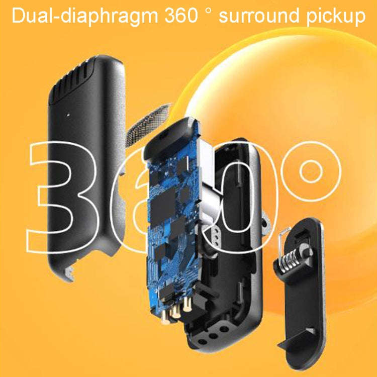 One To Two Outdoor Recording Lavalier Microphone Noise Canceling Wireless Mic For Live Streaming,...