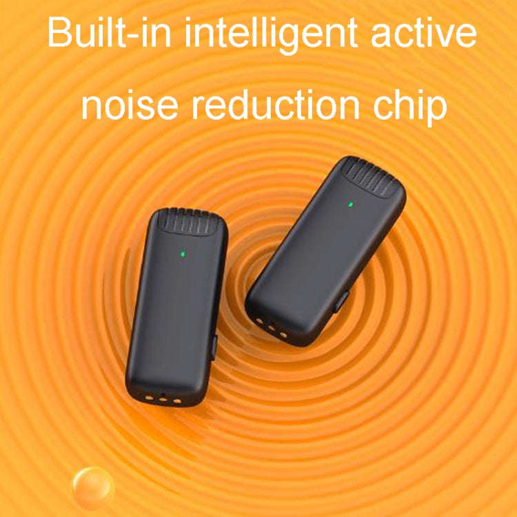 One To Two Outdoor Recording Lavalier Microphone Noise Canceling Wireless Mic For Live Streaming,...