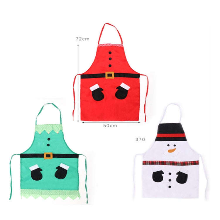 Christmas Cartoon Sleeveless Home Kitchen Apron Dust-proof and Anti-fouling Coveralls(Elf)
