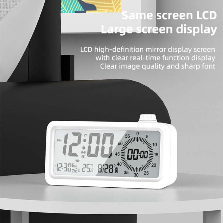 Visual Timer Alarm Clock Dual Display LCD Time Reminder(Pink)