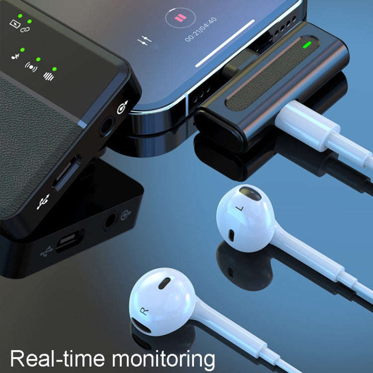 Wireless Lavalier Microphone One To One Live Recording Noise Canceling Mics, Interface: 8 Pin