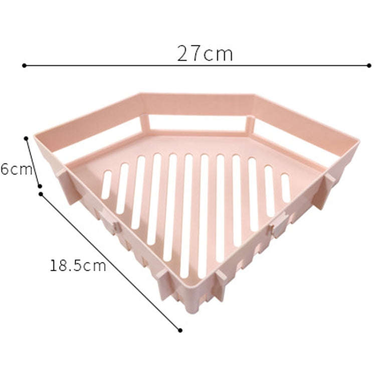 Triangle Shelf Kitchen Bathroom Toiletries Storage Rack(White)