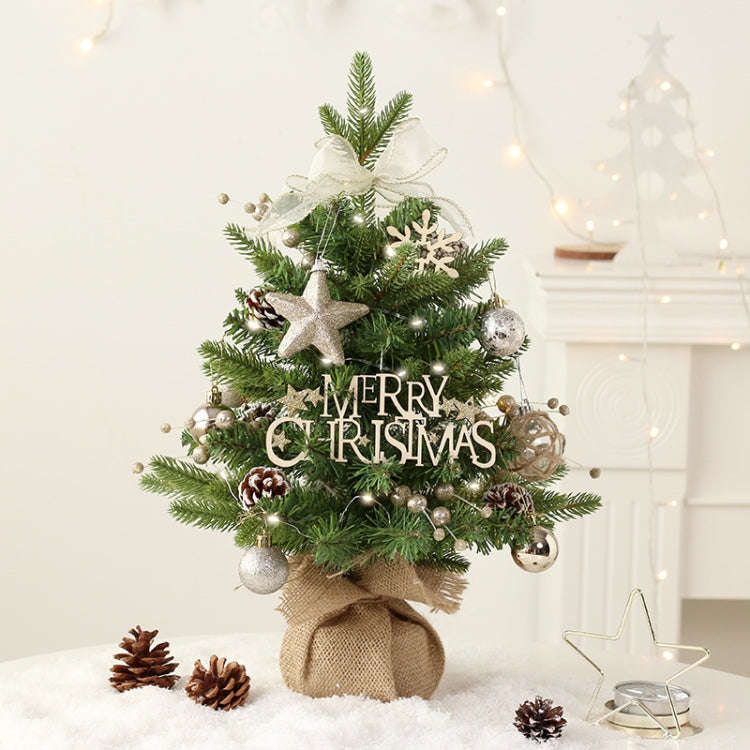 50cm LED Rotating Music Box Desktop Mini Christmas Tree Christmas Decorative Ornaments(Green)