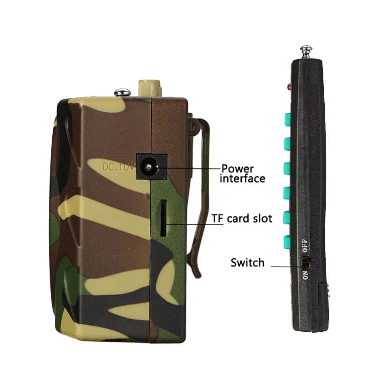 25W  Bluetooth Voice Amplifier Bird Hunting Speaker Supports USB/TF/FM 1000m Remote Control US Pl...