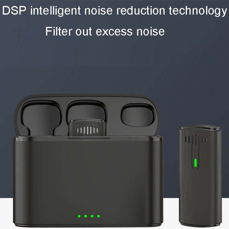 One To Two Outdoor Recording Lavalier Microphone Noise Canceling Wireless Mics, Interface: 8 Pin