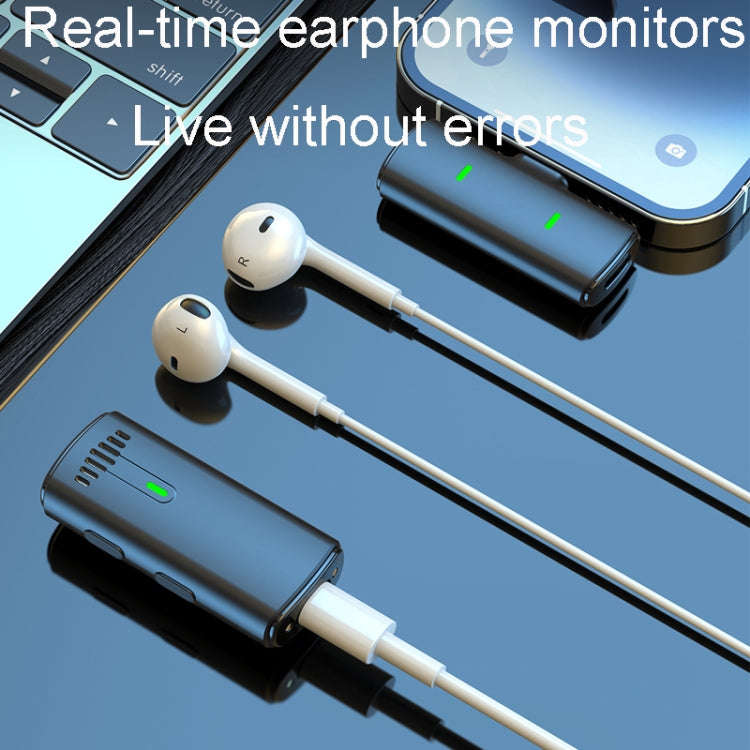 One To Two Outdoor Recording Lavalier Microphone Noise Canceling Wireless Mics, Interface: 8 Pin