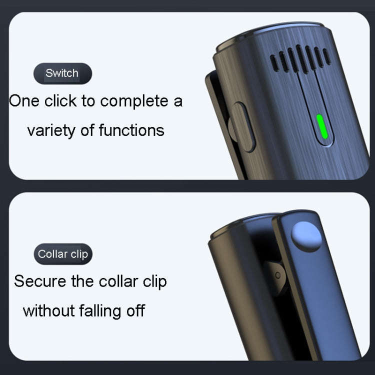 One To Two Outdoor Recording Lavalier Microphone Noise Canceling Wireless Mics, Interface: 8 Pin