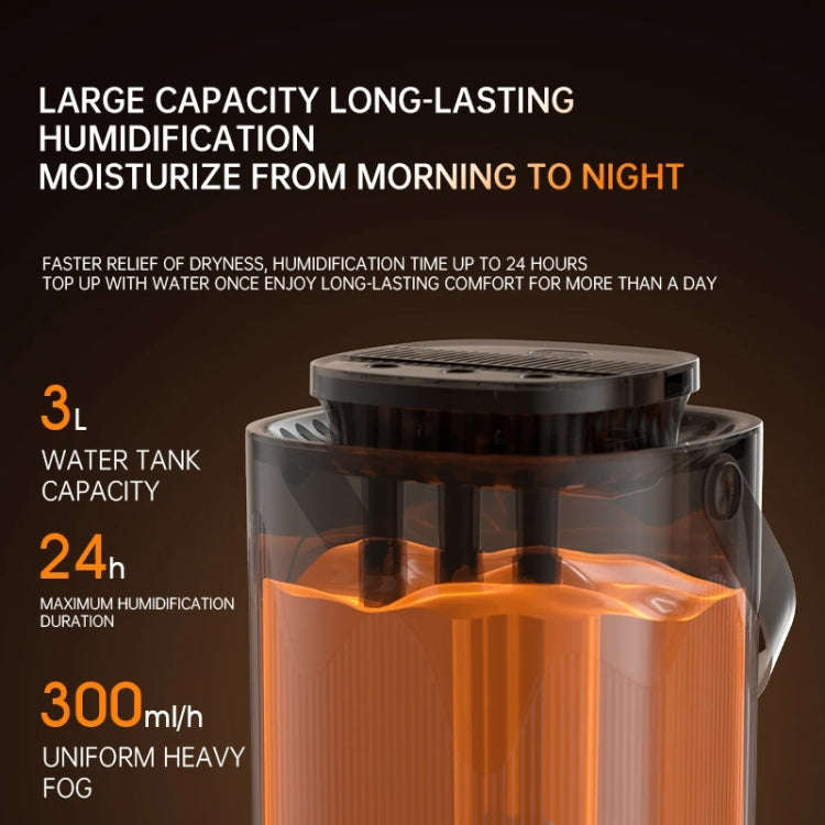 3L Smart Spray Humidifier Three-hole Spray With Night Light, Spec: Rechargeable 3000mAh