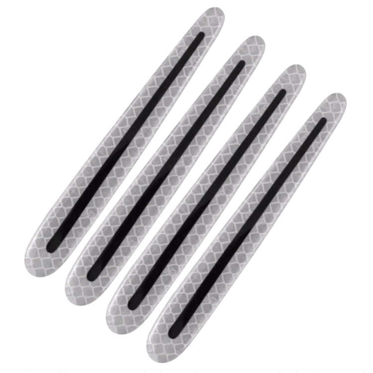 8pcs/set Car Door Handle Rearview Mirror Safety Warning Protective Reflective Sticker, Color: White