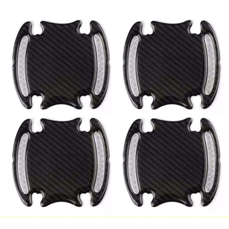 8pcs/set Car Door Handle Rearview Mirror Safety Warning Protective Reflective Sticker, Color: White