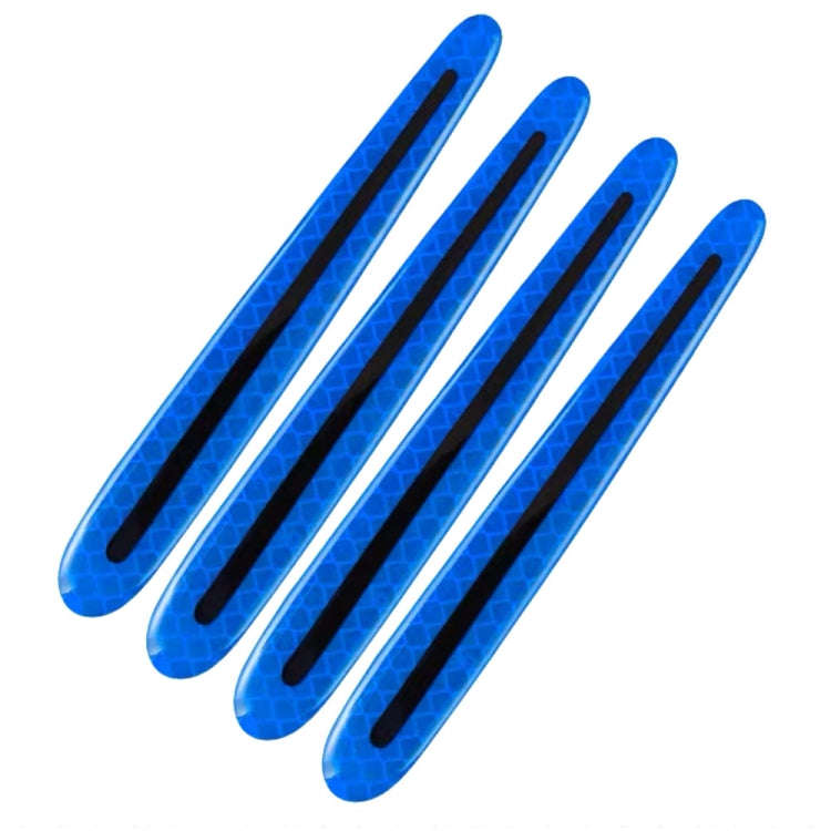 8pcs/set Car Door Handle Rearview Mirror Safety Warning Protective Reflective Sticker, Color: Blue