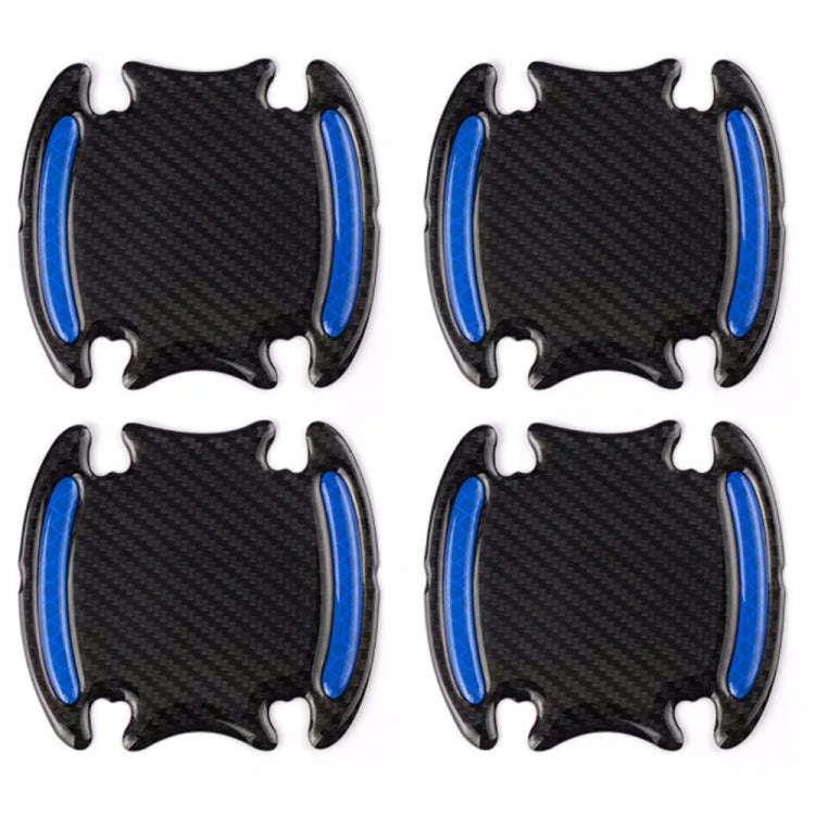 8pcs/set Car Door Handle Rearview Mirror Safety Warning Protective Reflective Sticker, Color: Blue