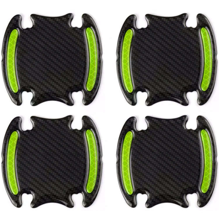 8pcs/set Car Door Handle Rearview Mirror Safety Warning Protective Reflective Sticker, Color: Flu...