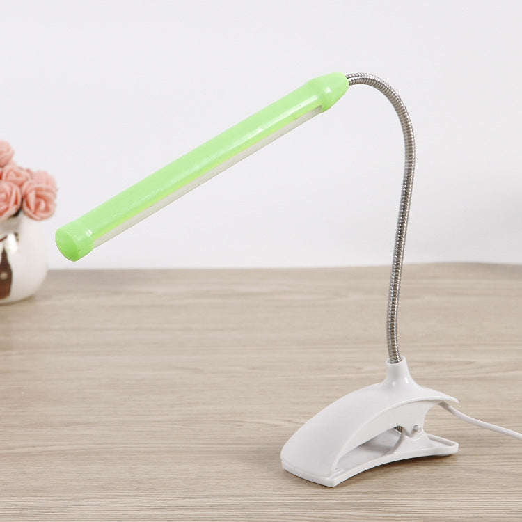 XL-013 USB Clip Learning Eye-care Desk Lamp LED Plastic Base Long Tube Bedside Lamp(Green)