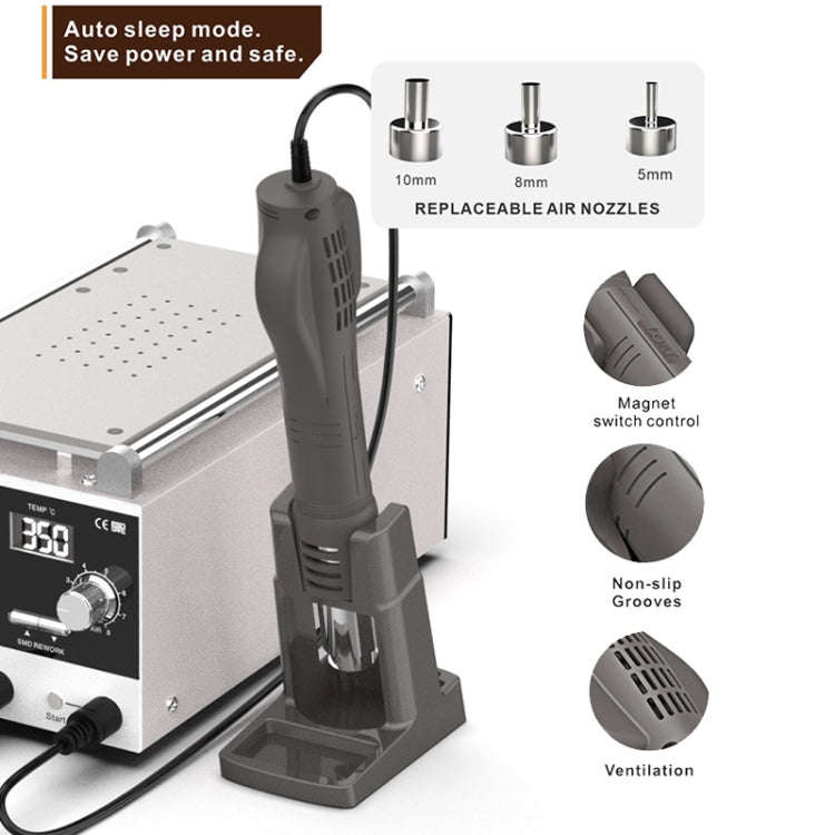 Baku BA-909D+ 750W 3 in 1 Hot Air Soldering Station Screen Remover for Mobile Phone US Plug 110V