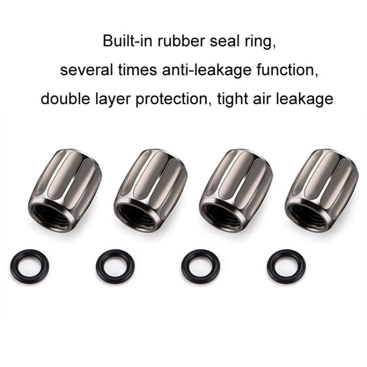 4pcs/set Metal Anti-theft Tyre Core Valve Personalised Conversion Cap, Color: Colorful