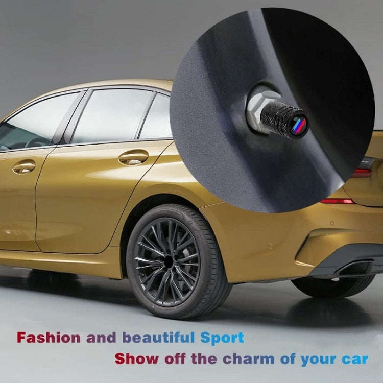 Aluminium Alloy Checkered Tricolour Car Wheel Decorative Valve Cap(Silver)