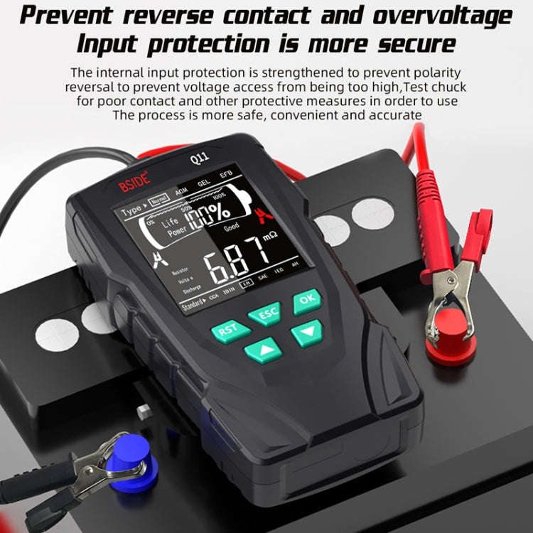 BSIDE Q11 Car Battery Detector 12V/24V Battery Life Capacity Internal Resistance Tester