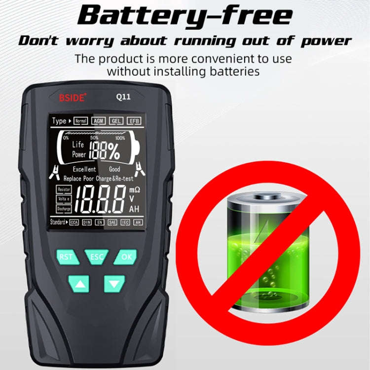 BSIDE Q11 Car Battery Detector 12V/24V Battery Life Capacity Internal Resistance Tester