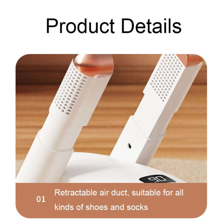 YM-102 Smart Timing UV Purple Light Sterilization Deodorization Dryer Portable Shoe Dryer(EU Plug)