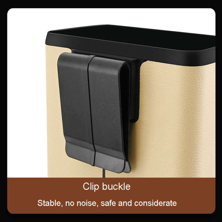 Multifunctional Car Dustbin Car Seatback Door Hanging Storage Box(Beige)