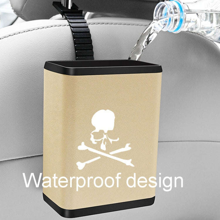 Multifunctional Car Dustbin Car Seatback Door Hanging Storage Box(Gray)