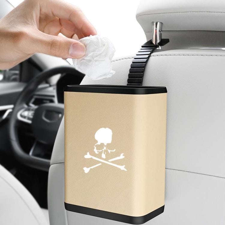Multifunctional Car Dustbin Car Seatback Door Hanging Storage Box(Gray)