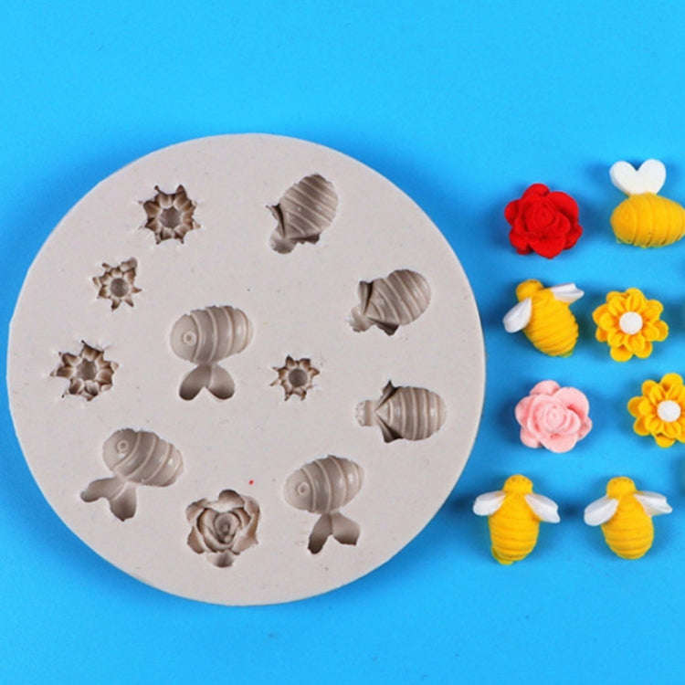 Honeycomb Block Textured Silicone Mold Bee Fondant Chocolate Cake Mold, Speci: Mk-2340 Light Gray