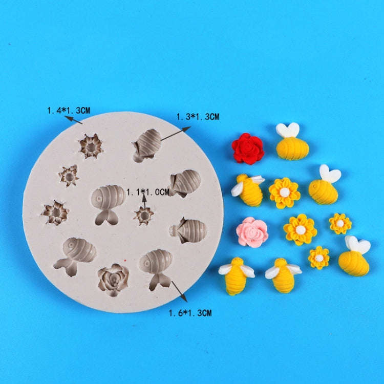 Honeycomb Block Textured Silicone Mold Bee Fondant Chocolate Cake Mold, Speci: Mk-2340 Light Gray