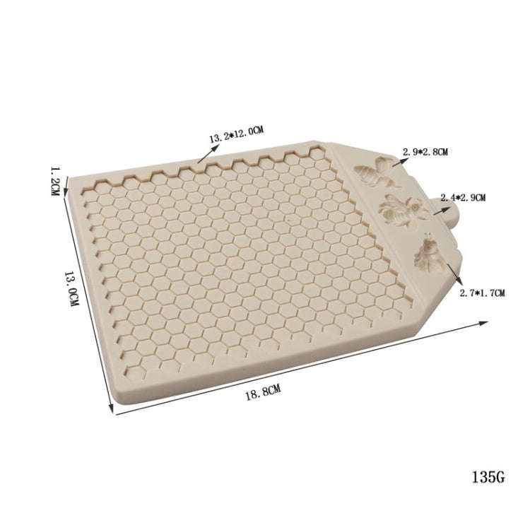 Honeycomb Block Textured Silicone Mold Bee Fondant Chocolate Cake Mold, Speci: Mk-2373 Light Gray