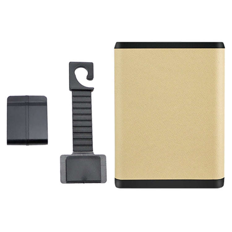 Multifunctional Car Dustbin Car Seatback Door Hanging Storage Box(Beige)