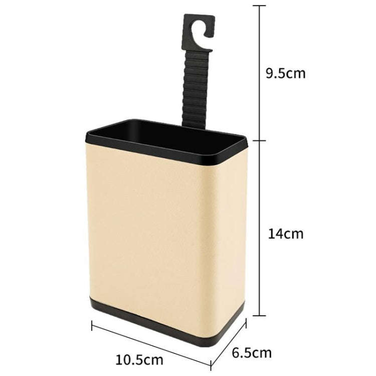 Multifunctional Car Dustbin Car Seatback Door Hanging Storage Box(Gray)