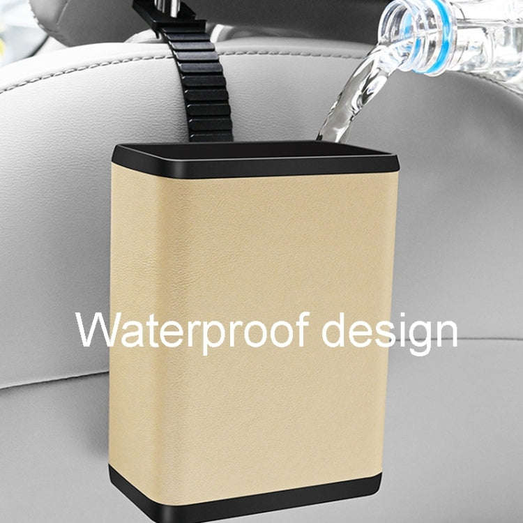 Multifunctional Car Dustbin Car Seatback Door Hanging Storage Box(Gray)