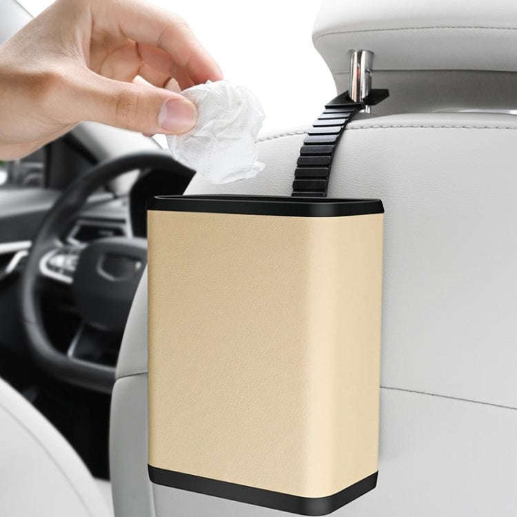 Multifunctional Car Dustbin Car Seatback Door Hanging Storage Box(Gray)