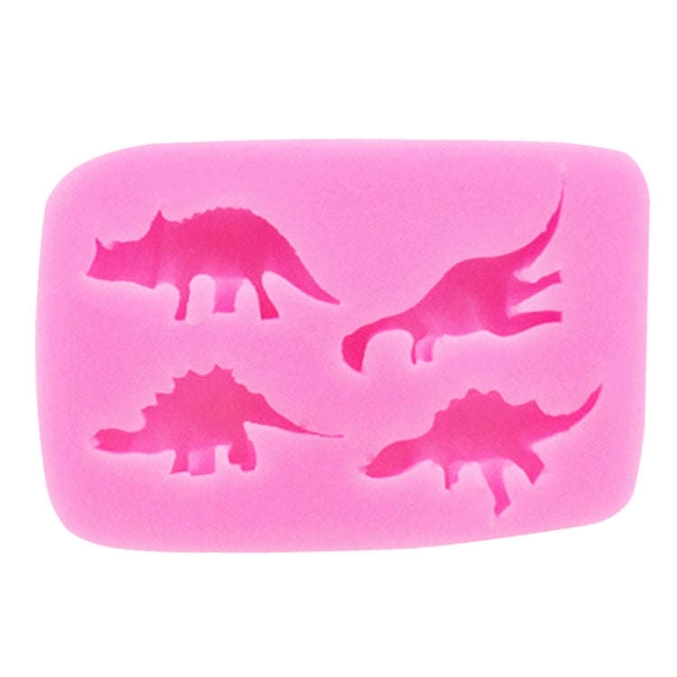 Dinosaur Silicone Mold Fondant Chocolate Cake Decoration Mold(Pink)