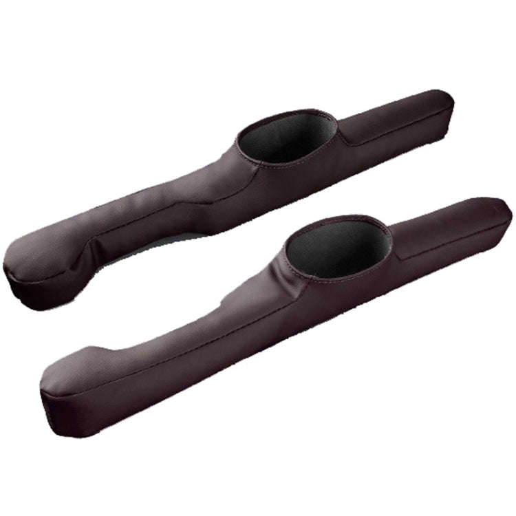 1pair Car Seat Storage Organizer Seat Anti Leakage Seam Fillers(Dark Coffee)