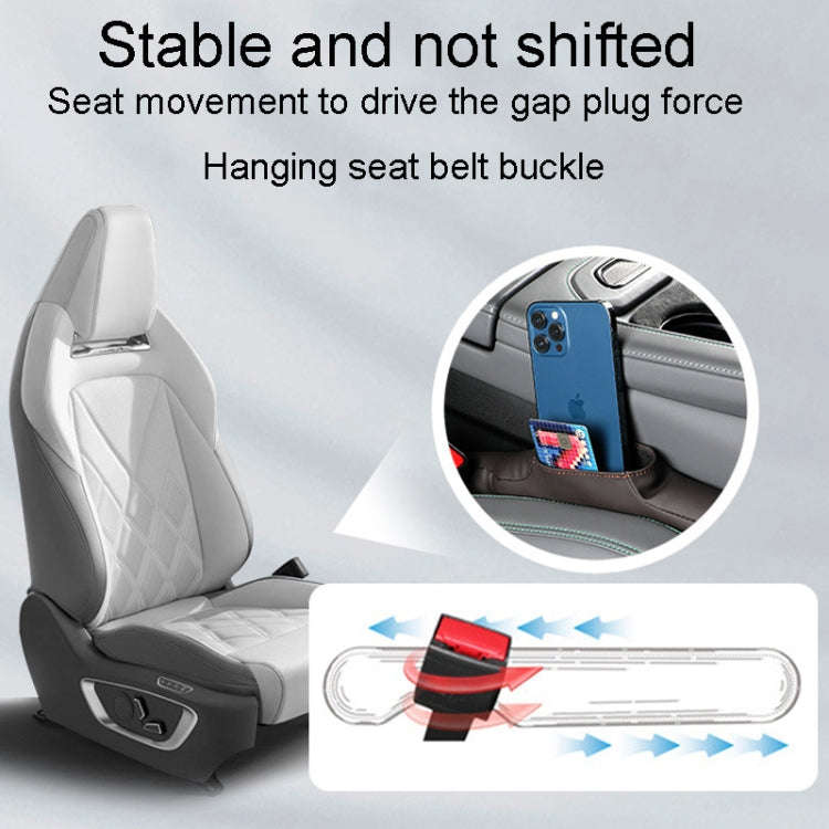 1pair Car Seat Storage Organizer Seat Anti Leakage Seam Fillers(Gray)