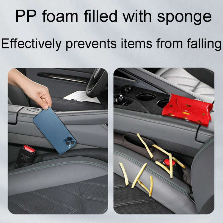 1pair Car Seat Storage Organizer Seat Anti Leakage Seam Fillers(Gray)