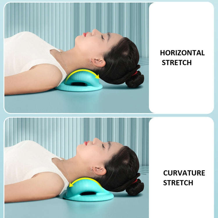 Neck And Shoulder Stretcher Relaxer Cervical Spine Chiropractic Traction Pillow(Green)
