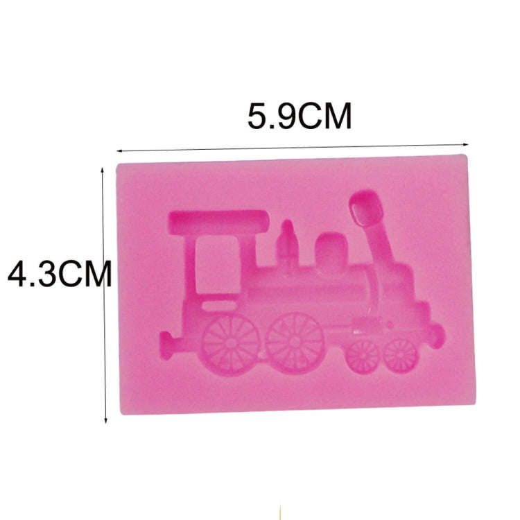 Classic Car Train Silicone Fondant Cake Mold Baking Decoration Tools(Gray)