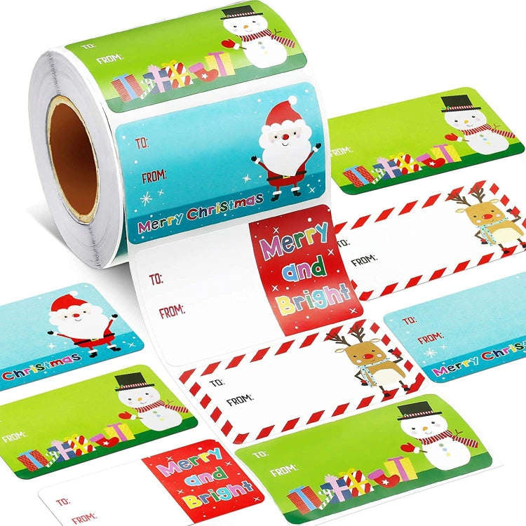500pcs/ Roll Christmas Self-adhesive Labels Stickers Holiday Decoration Gifts(B216)
