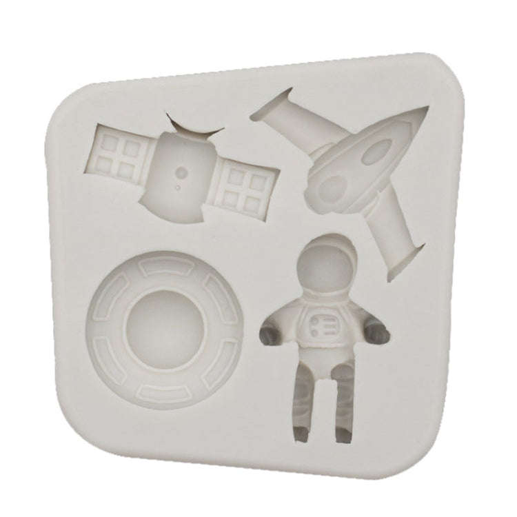 Astronaut Planet Rocket Silicone Fondant Chocolate Mold Cake Decorating Accessories Tools(Grey)