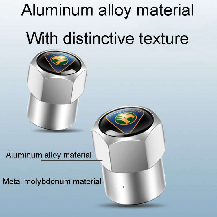 4pcs /Set Car Labeled Metal Tire Valve Caps Automobile Universal Modified Valve Covers(Silver)