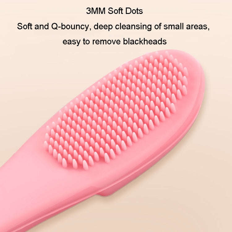 Pet Cats Dog Cleaning Comb Chin Teeth Cleaning Brush Silicone Brush(Pink)
