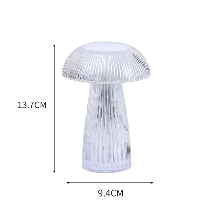 Mushroom Ambient Light Electronic Jellyfish Table Lamp Bedside Night Light 9.4 x 13.7cm(Warm White)