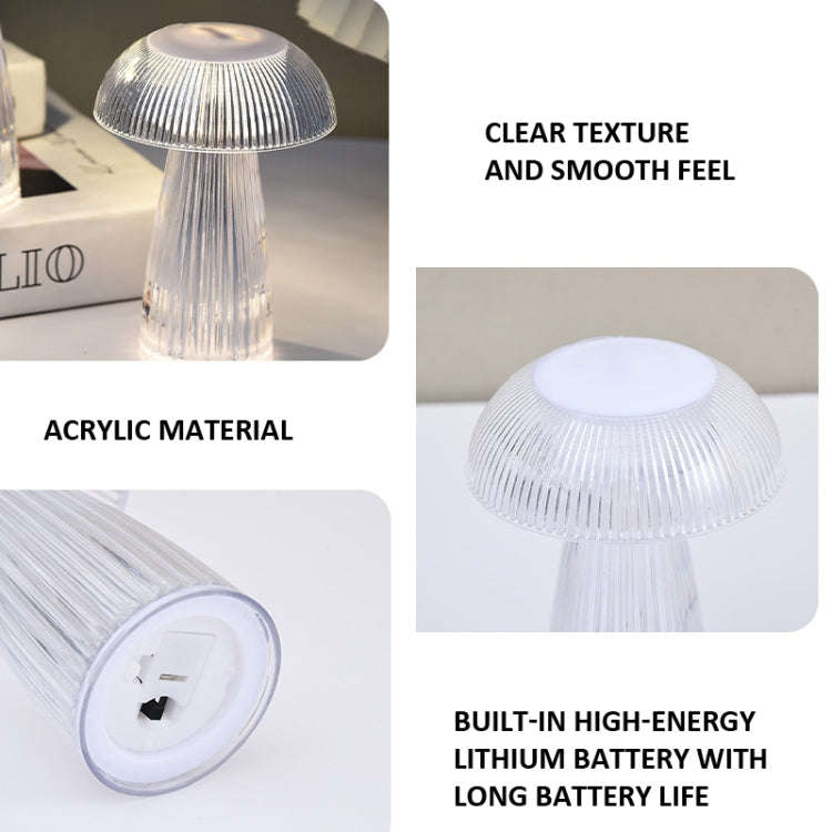 Mushroom Ambient Light Electronic Jellyfish Table Lamp Bedside Night Light 9.4 x 13.7cm(Colorful)