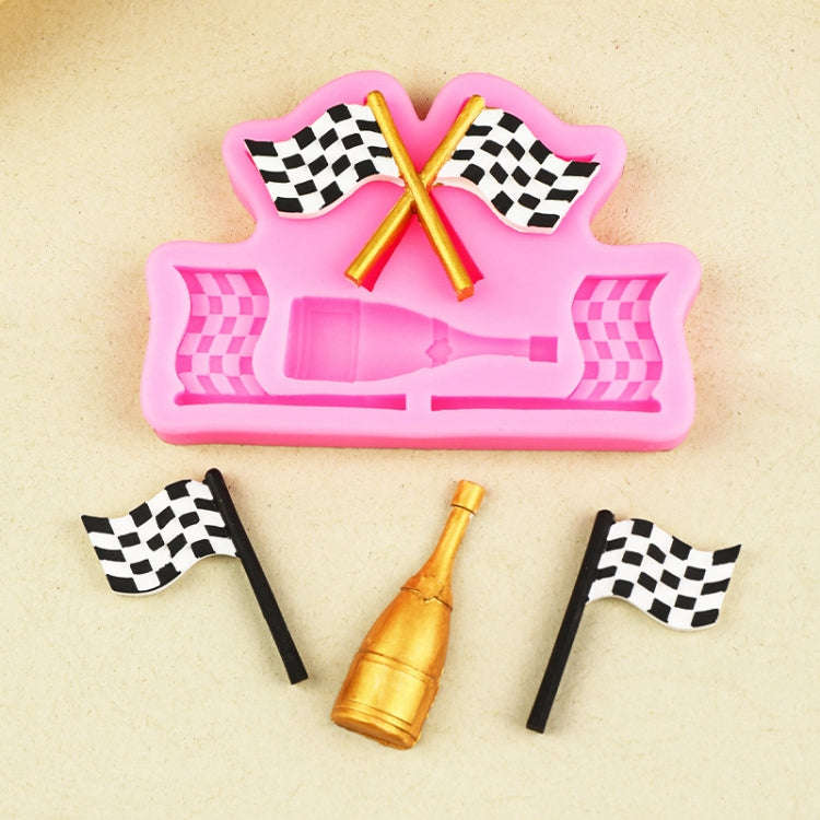 Sports Car Trophy Medal Tire Silicone Mold Glue Plaster Candle Baking Decorative Mold, Specificat...