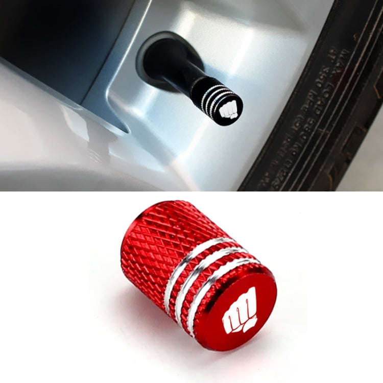 Laser Power Gesture Motivational Fist Car Tire Valve Cap, Specification: Red