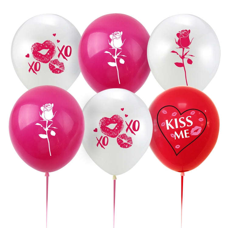 Valentines Day Party Decoration Set 1 Banner +20pcs Latex Balloons+ 16pcs Cake Topper